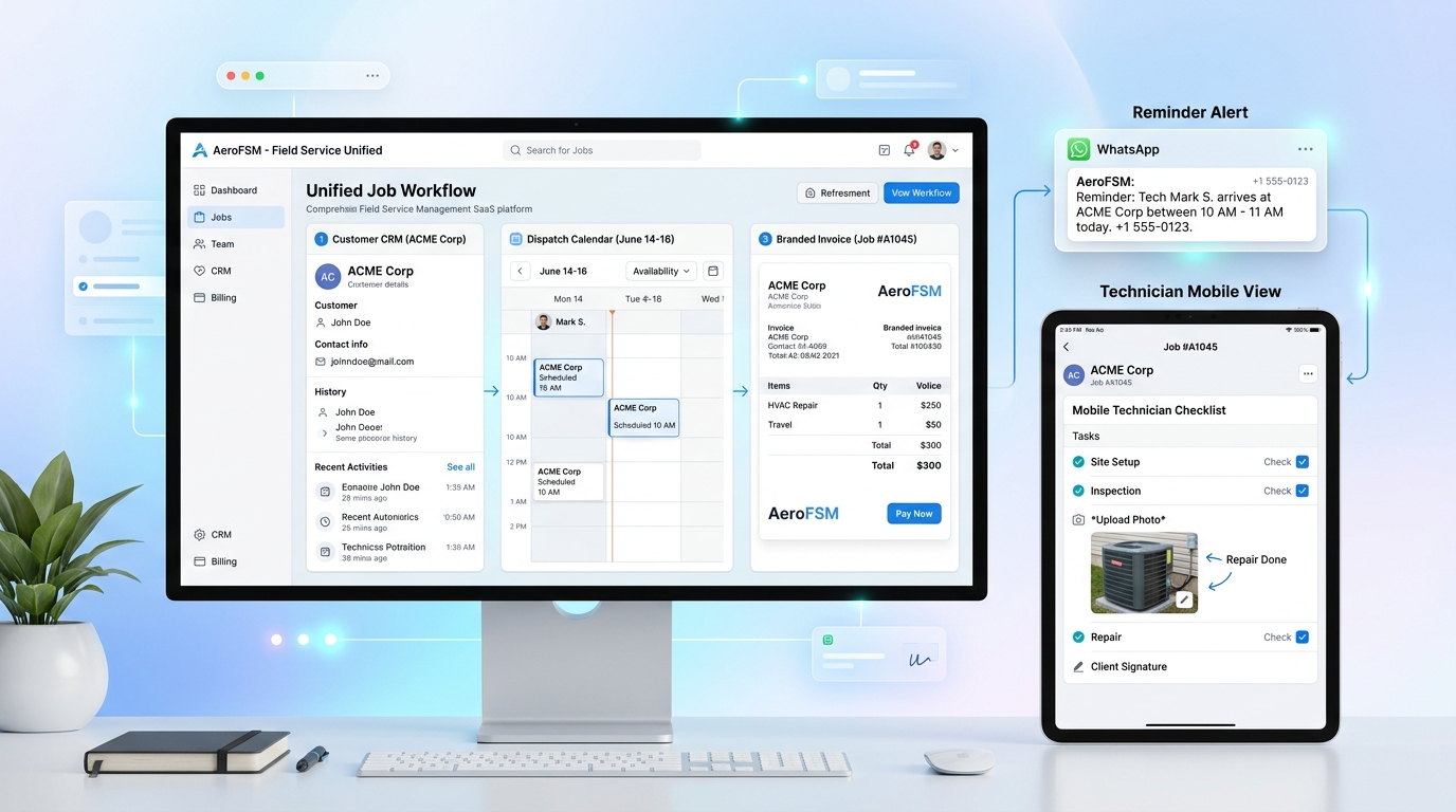 YAADIL Smart Business Management Suite & Field Service Operations Interface